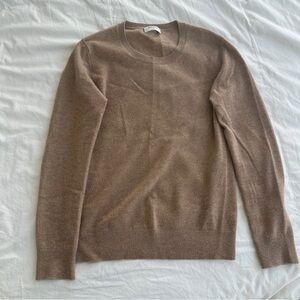 Aritzia Babaton Women’s 100% Cashmere Tan Heather Crewneck Sweater